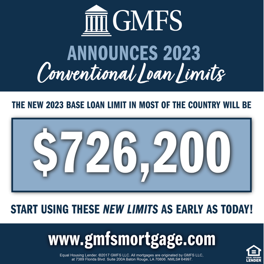 New 2023 Conventional Loan Limit Increase GMFS Mortgage