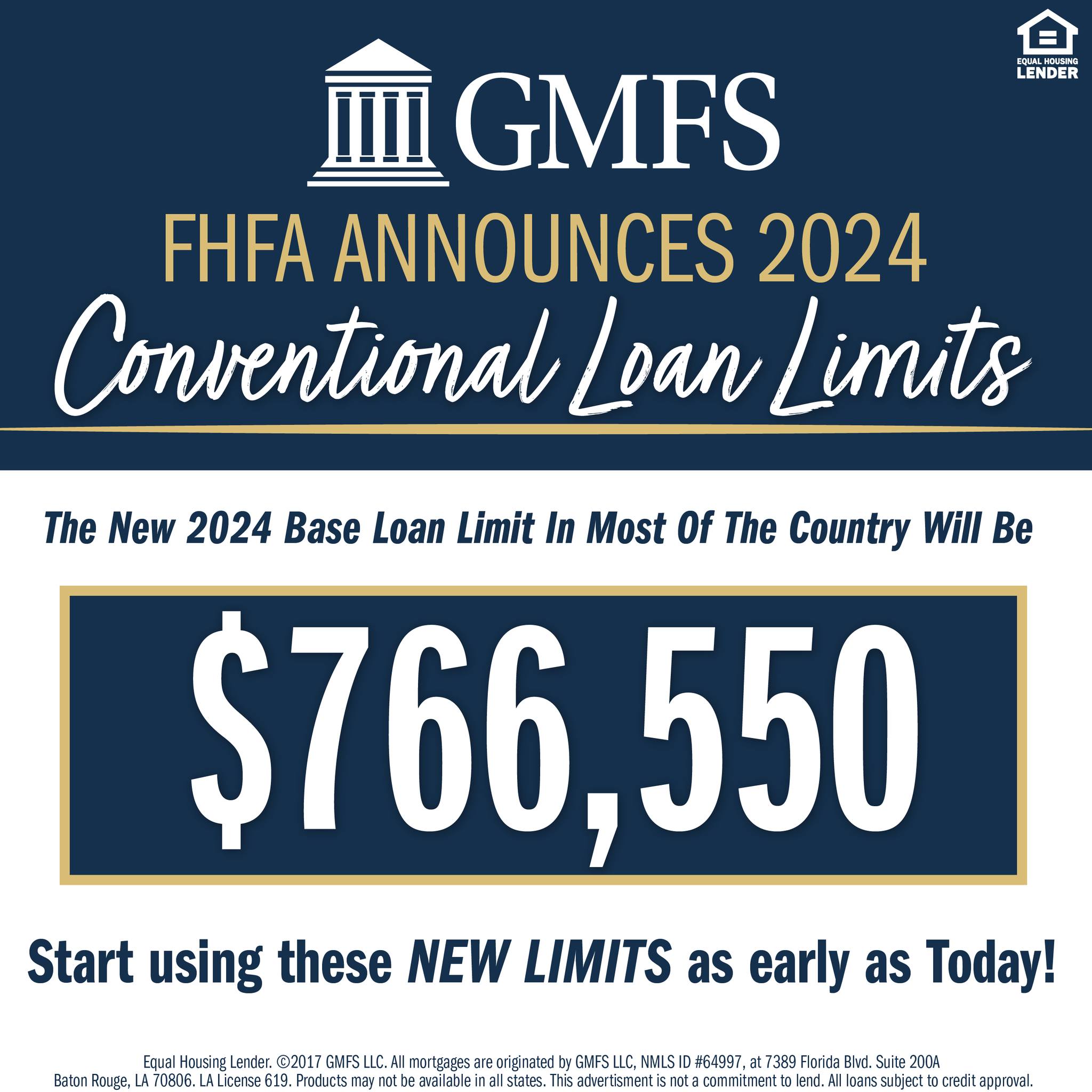 New Conventional Loan Limit Increase GMFS Mortgage