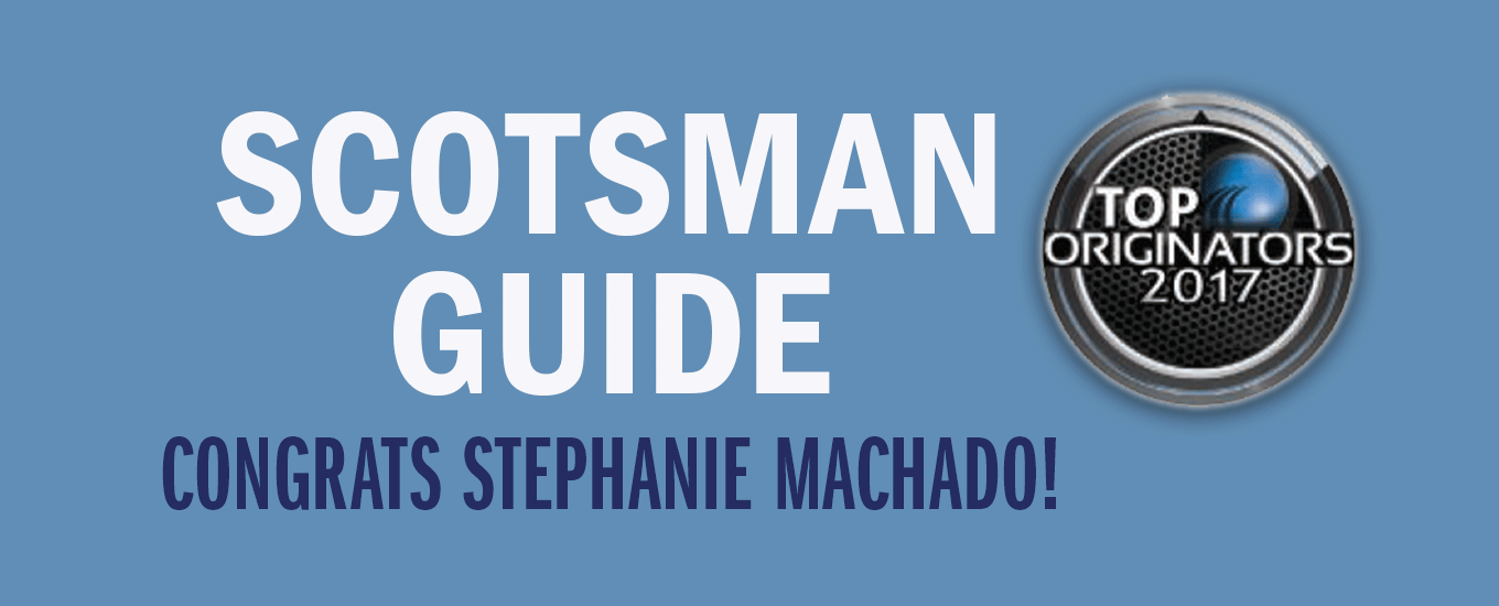Banner featuring Stephani Machado, highlighting her Scotsman Guide achievement with GMFS Mortgage.