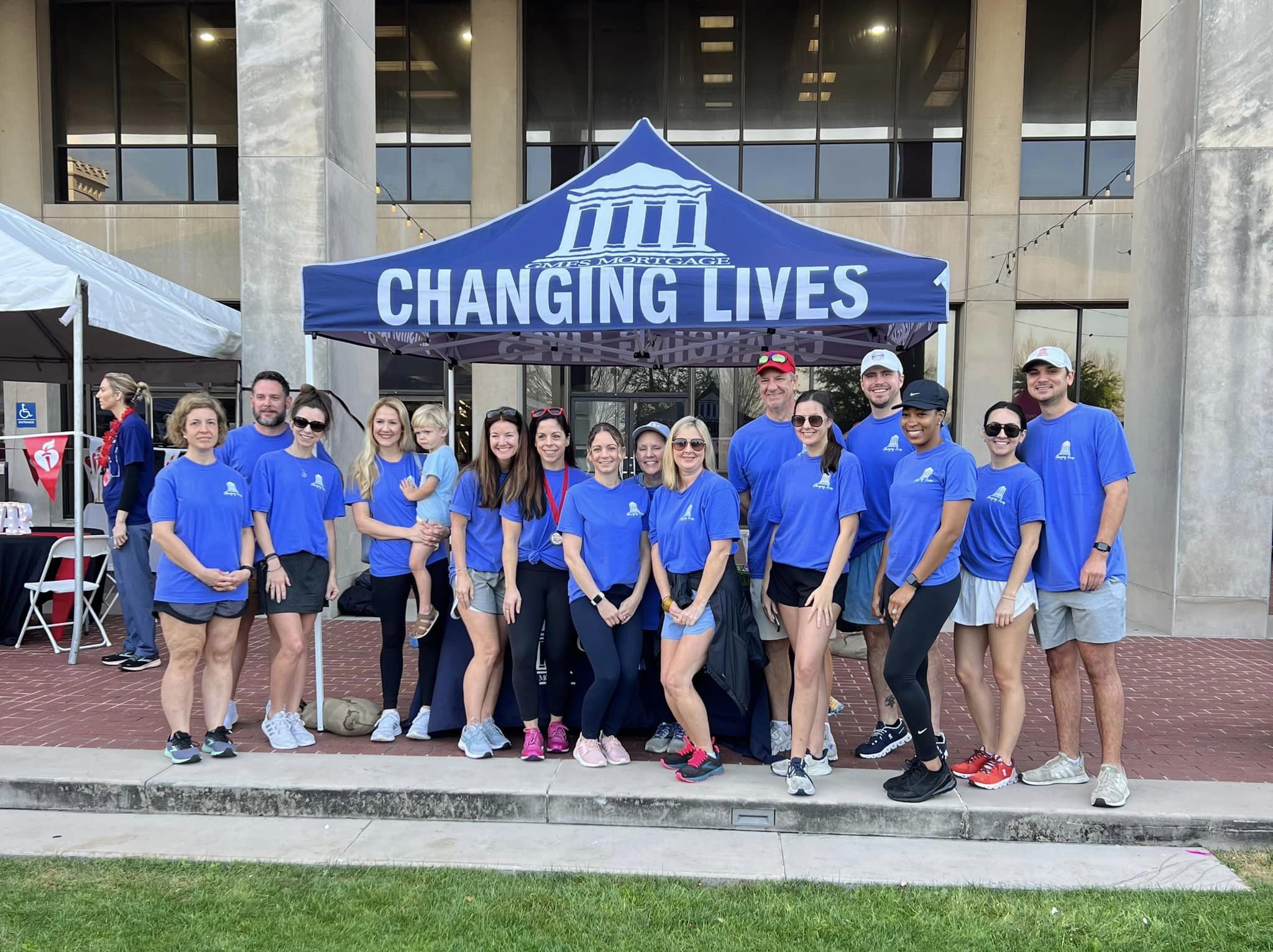 Promotional image for GMFS Mortgage at the March 2023 Heart Walk in Baton Rouge.