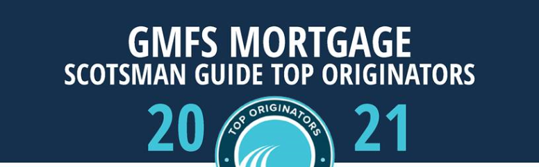 Scotsman Guide 2021 Top Originators badge in blue and turquoise.