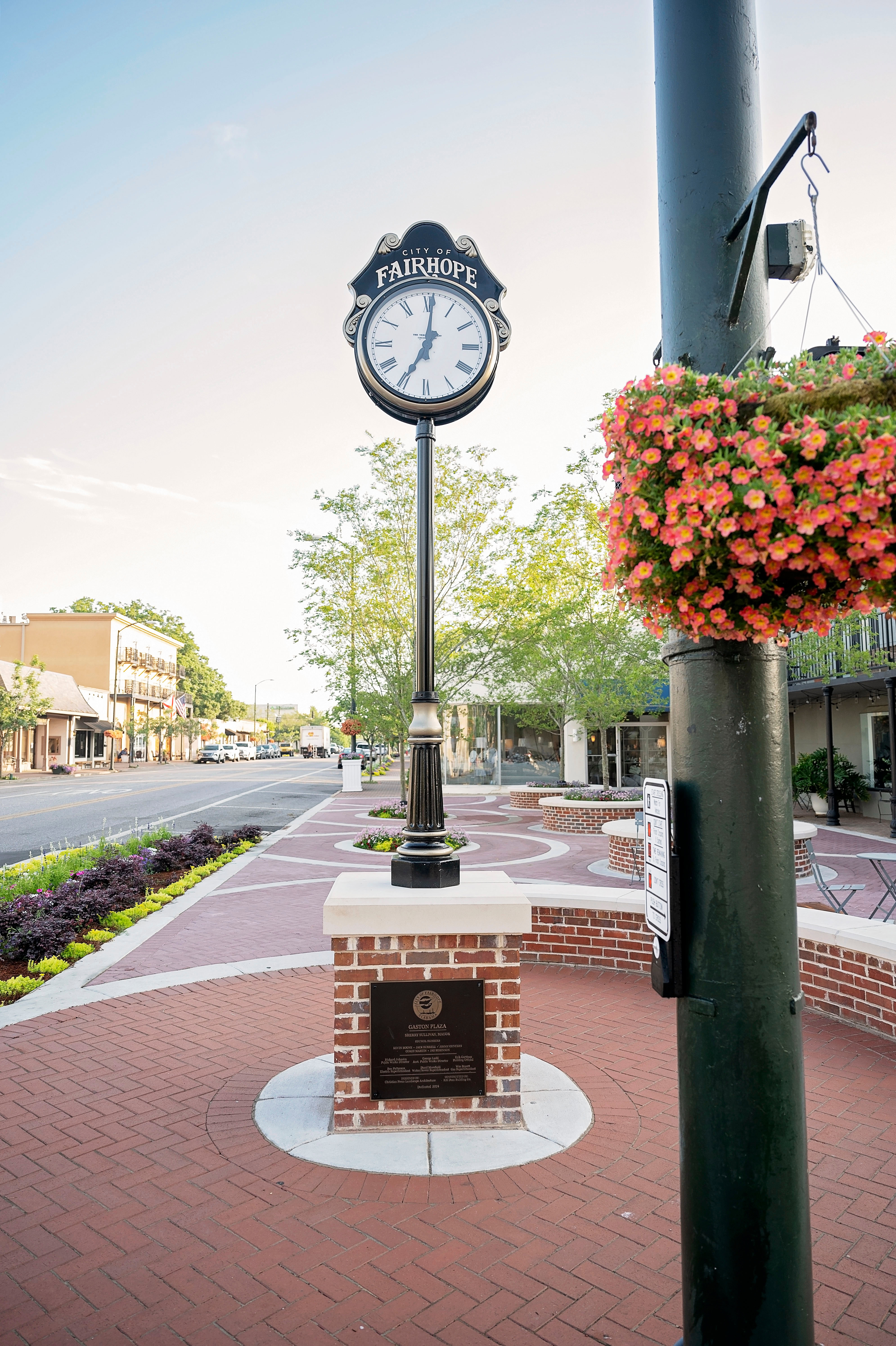 Downtown Fairhope Clock in beautiful square
