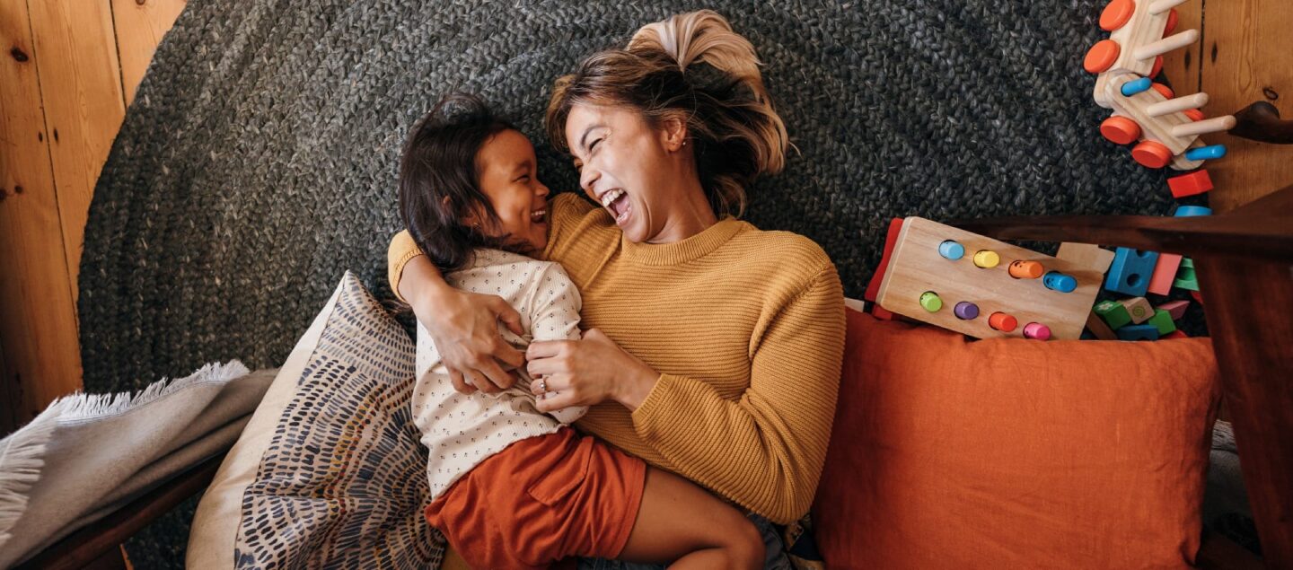 Mother and Daugther on the Floor