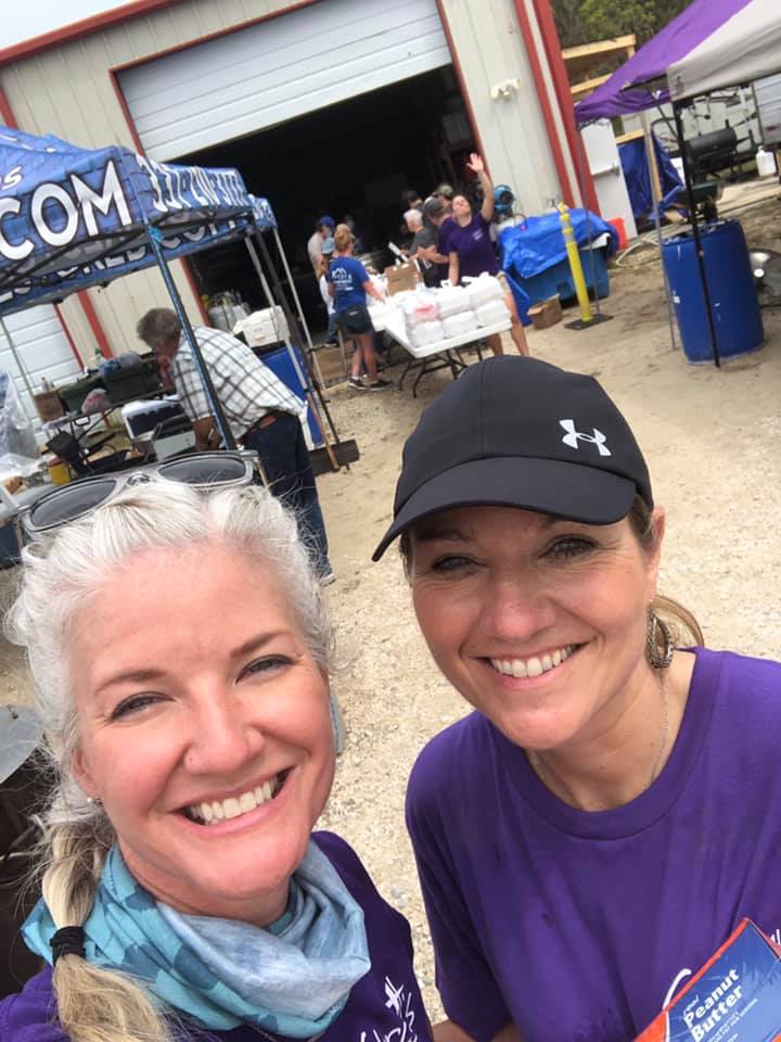 Lindy Eisenberg, Processing Manager, GMFS, works with Christ Community Church Denham Springs to deliver supplies.