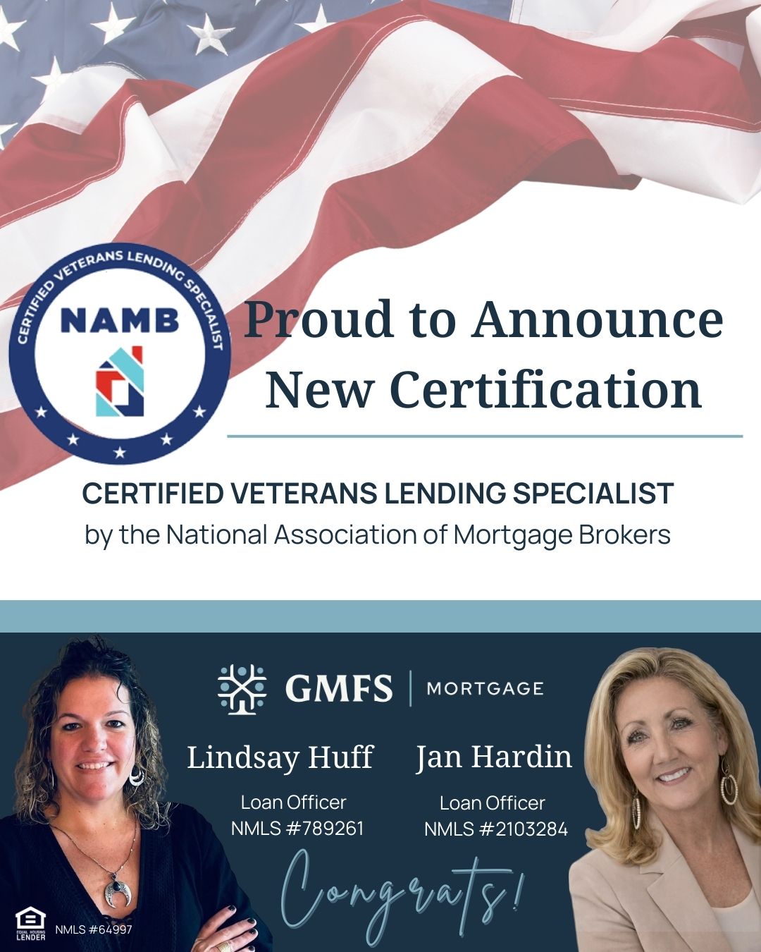 Lindsay Huff and Jan Hardin NAMB Certification